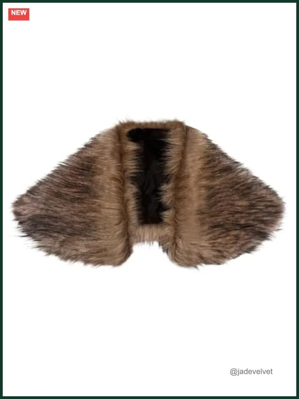 Viking Faux Fur Shoulder Wrap Medieval Renaissance Costume Cape with Brooch